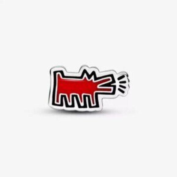 Pandora Keith Haringa x Pandora Barking Dog Charm - Picture 3 of 4